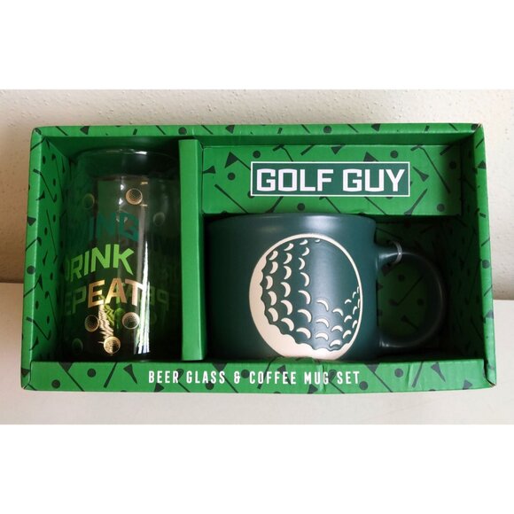 Sheffield Home Golf Guy Beer Glass & Coffee Mug Gift Set - Picture 2 of 5